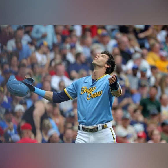 Nike Authentic Milwaukee Brewers City Connect Christian Yelich Jersey Men’s Sz M - Picture 3 of 8